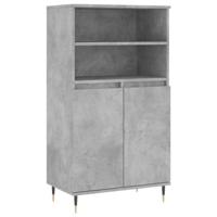 Hoge kast 60x36x110 cm bewerkt hout betongrijs - thumbnail