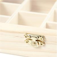 Creativ Company Houten doos met glazen deksel en 10 vakken - thumbnail