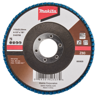 Makita Accessoires Lamellenschuurschijf 115mm Z80 - D-63769-10 D-63769-10