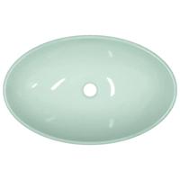 VidaXL Wasbak 54,5x35x15,5 cm gehard glas wit - thumbnail