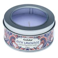 Goloka Geurkaars in blik - Lavendel - thumbnail