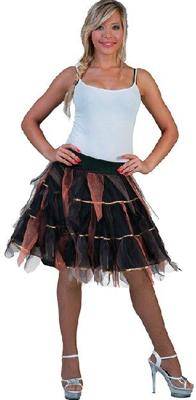 Petticoat zwart / oranje / goud