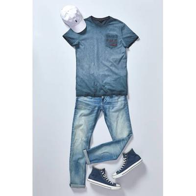 Short sleeve r-neck single jersey dark sapphire