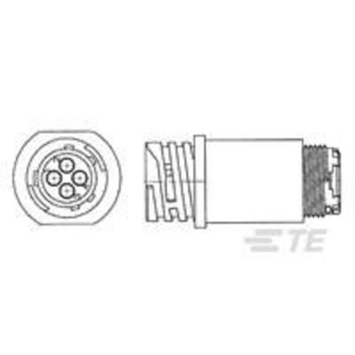TE Connectivity 788159-2 Ronde connector Stekker, recht Totaal aantal polen: 9 Serie (ronde connectoren): CPC 1 stuk(s)