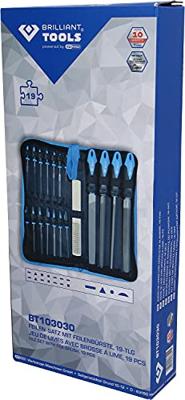 Brilliant Tools BT103030 Vijlen set met vijlenborstel, 19-delig 1 stuk(s)