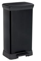CURVER Decobin Rechthoekige afvalbak - 50 L - Carbon Black - thumbnail
