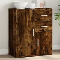 Dressoir 60x31x70 cm bewerkt hout gerookt eikenkleurig - thumbnail