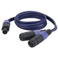 DAP FS13 luidspreker verloopkabel 2x speaker female naar 1x speaker male 150cm - thumbnail