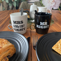 Porseleinen mokken Mr Right & Mrs Always Right - thumbnail
