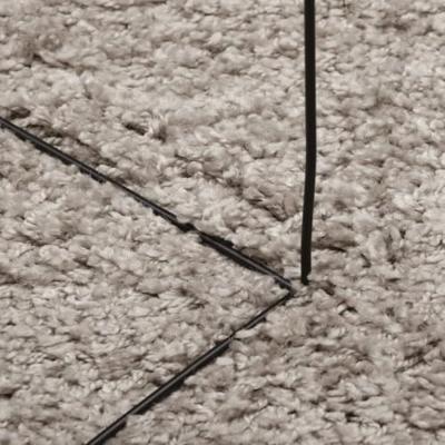 VidaXL Vloerkleed pamplona shaggy hoogpolig modern 160x160 cm beige