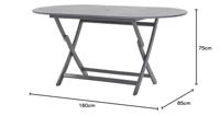 Tuintafel inklapbaar 160x85x75 cm massief acaciahout - thumbnail