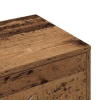 Dressoir met 6 lades 50x34x96 cm bewerkt hout oud houtkleurig - thumbnail