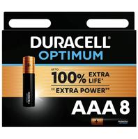 Duracell Optimum Alkaline AAA 8 pack LR03 - thumbnail