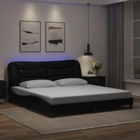 Bedframe met LED zonder matras "Hvar" zwart 180x200 cm - thumbnail