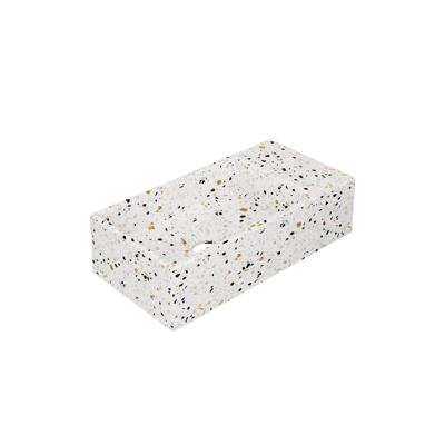 Fontein INK Versus 36x18x9cm Composiet Rechts Zonder Kraangat Mat Multi Terrazzo