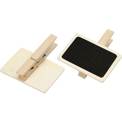 Creativ Company Schoolbord met wasknijpers, afm 6,8x4,7 cm, 6 stuk/ 1 doos - thumbnail