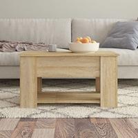 Salontafel 79x49x41 cm bewerkt hout sonoma eikenkleurig - thumbnail