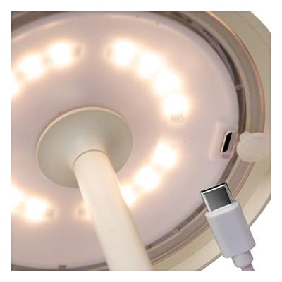 Lucide JOY - Oplaadbare Tafellamp Binnen/Buiten - Accu/Batterij - Ø 12 cm - LED Dimb. - 1x1,5W 3000K - IP54 - Wit