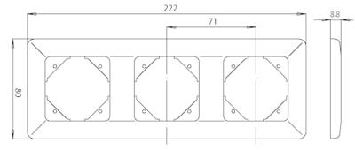Kopp 303313087 Frame 3-voudig Europa Arctisch-wit, Mat 1 stuk(s)