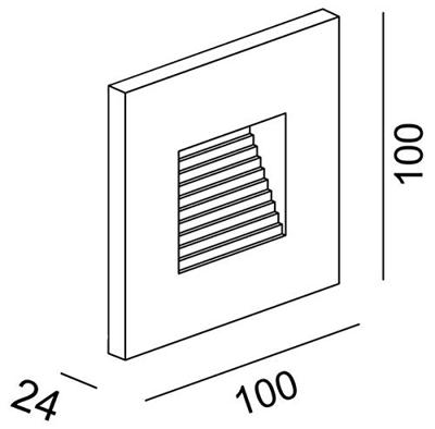 Deko Light Abdeckung schwarz eckig für Light Base II COB Outdoor 930418 Afdekking Zwart
