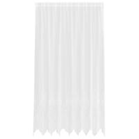 VidaXL Kantgordijn met gordijnen bloemen wit 245 x 200 cm polyester - thumbnail