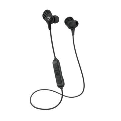 JLab JBuds pro bluetooth draadloze oordopjes met 10 mm titanium oordopjes en ruisisolatie, inclusief op maat gemaakte gelpunten en cush vinnen, zwart