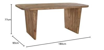 Eettafel DKD Home Decor Natuurlijk Gerecycleerd Hout Pijnboom (180 x 90 x 77 cm)
