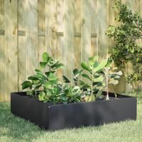 VidaXL Plantenbak verhoogd 100x100x25 cm staal antracietkleurig - thumbnail