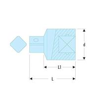 Facom Verloopstuk 3/8" naar 1/4" - J.230 - thumbnail