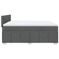 Boxspring met matras stof donkergrijs 180x200 cm - thumbnail