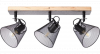 Brilliant 40130/76 - 3 Spots Plafondlamp Metaal/Hout - thumbnail