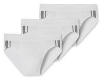 3-pack heren Rio slip 95/5 - Stripe - Hoog opgesneden heren onderbroek - Stoffen band - Biologisch katoen - S - Wit - Onderbroek heren heren heren - - thumbnail