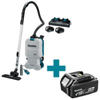 Makita DVC660PT2 Accu Rugstofzuiger voor Schoonmaak 2x18V 5.0Ah - thumbnail