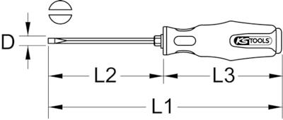 KS Tools 151.1125 Platte schroevendraaier