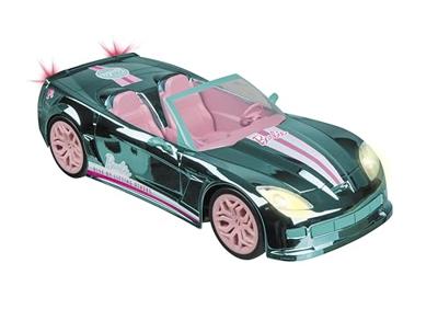 Mattel Barbie mondo motors rc bestuurbare auto - verchroomd blauw 65 jaar jubileum editie
