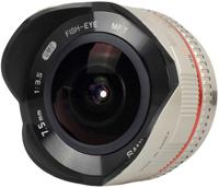 Samyang 7,5/3,5 lens Fisheye APS-C MFT handmatige focus fotolens, supergroothoeklens zilver - thumbnail