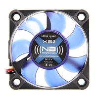 NoiseBlocker BlackSilent XS2 PC-ventilator Zwart, Blauw (doorschijnend) (b x h x d) 50 x 50 x 10 mm - thumbnail
