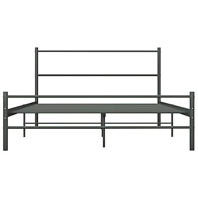 VidaXL Bedframe metaal grijs 160x200 cm VidaXL Bedframe metaal grijs 160x200 cm