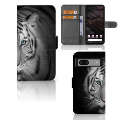 Google Pixel 7A | Telefoonhoesje | Met pasjeshouder | Tijger