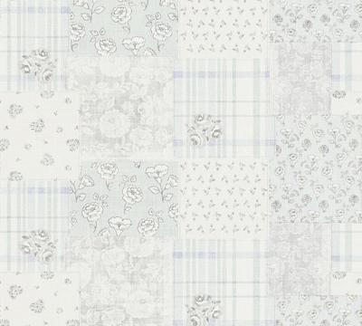 AS Creation Maison Charme - Licht Blauw - Patchwork - 390664