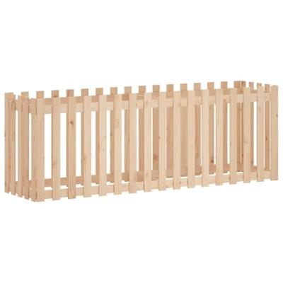 VidaXL Plantenbak verhoogd met hekontwerp 200x50x70 cm grenenhout