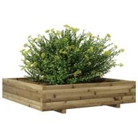 VidaXL Plantenbak 110x110x26,5 cm geïmpregneerd grenenhout - thumbnail
