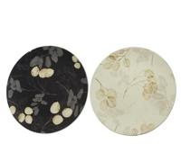 Decoschaal leer met print Ø33cm - thumbnail