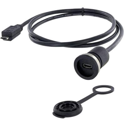 encitech 1310-1013-02 Micro-USB 2.0 type B Chassisbus, inbouw M16 1 stuk(s)