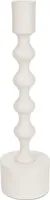 Kandelaar metaal rond 6.5x23.5cm wit - thumbnail