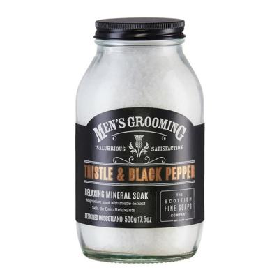Scottish Fine Soaps Men's Grooming Thistle & Black Pepper Relaxing Mineral Soak 500gr