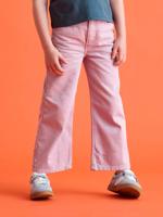 Wijde gekleurde meisjesbroek pioenroos - thumbnail