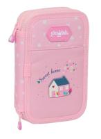 Dubbele etui Glow Lab Sweet home Roze 12.5 x 19.5 x 4 cm (28 Onderdelen) - thumbnail