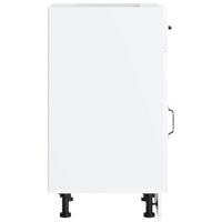 Keuken onderkast Lucca bewerkt hout wit - thumbnail