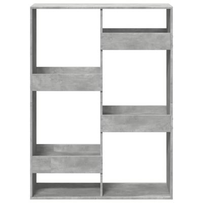 Kamerscherm 100x33x135 cm bewerkt hout betongrijs